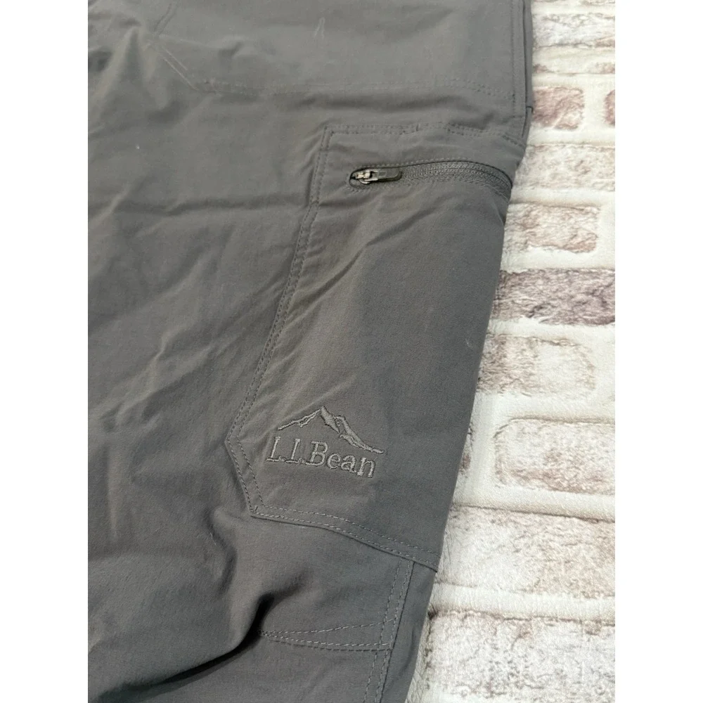L.L. Bean Pants Mens 42x29 Gray Cresta Fleece Lined Cargo Gorpcore 508240 Hiking